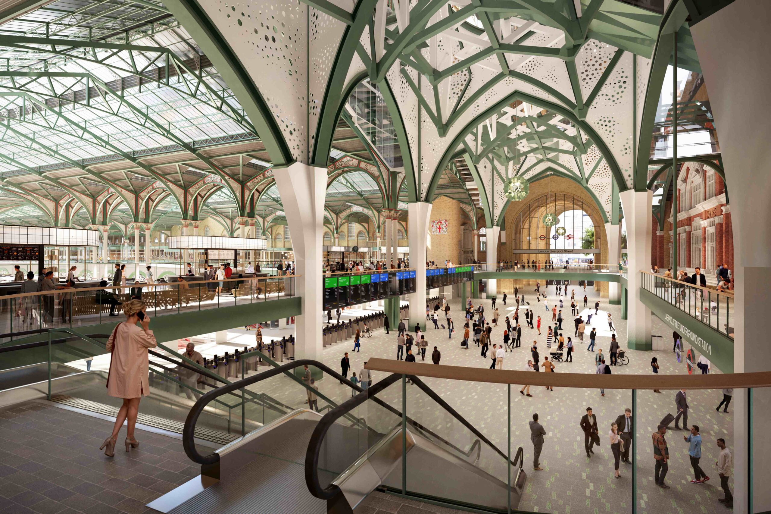 London Liverpool Street concourse CGI