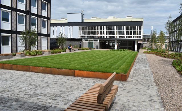 RTC Business Park in Derby, UK. The park was formerly the British Railway Board's center for railway research and has been redeveloped into a business park.